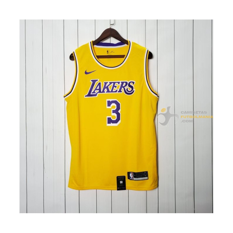 Camiseta NBA Anthony Davis Los Angeles Amarilla-2 2019-2020