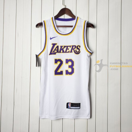 Camiseta NBA Lebron 23 Angeles Lakers Blanca 2020-2021