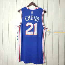Camiseta NBA Joel Embiid Philadelphia 76ers Azul 2020-2021