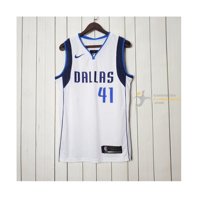 Camiseta NBA Lone Ranger de Dirk Nowitzki 41de los Dallas Mavericks Hot Press Version 2020-2021