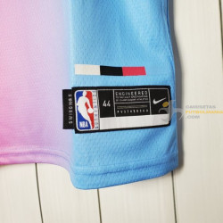 Camiseta NBA Jimmy Butler Miami Heat Azul Rosa Gradient City Version 2020-2021