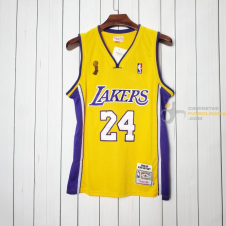 Camiseta NBA Kobe Bryant 24 Los Angeles Lakers Retro Clásica Bordada 2008-2009