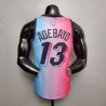 Camiseta NBA Bam Adebayo Miami Heat Azul Rosa Gradient Color City Versión 2020-2021