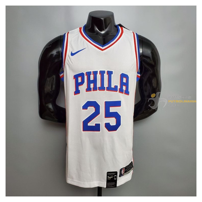 Camiseta NBA Ben Simmons Philadelphia 76ers Blanca 2020-2021