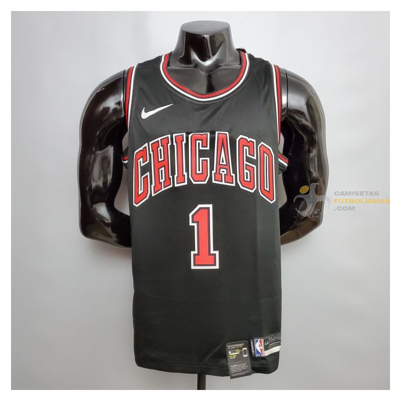 Camiseta NBA Derrick Rose de Chicago Bulls Negra 2020-2021