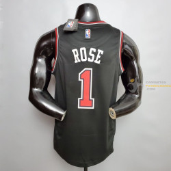 Camiseta NBA Derrick Rose de los Chicago Bulls Negra 2020-2021
