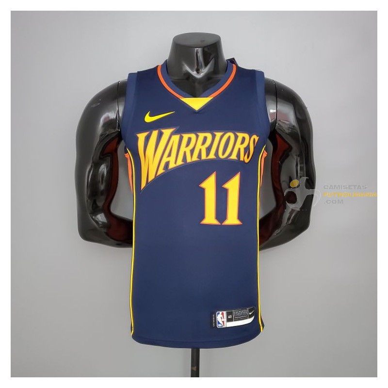 Camiseta NBA Klay Thompson de Los Golden State Warriors City Edition Azul Oscuro 2021