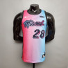 Camiseta NBA Andre Iguodala 28 Miami Heat Azul Rosa Gradient Color City Versión 2020-2021
