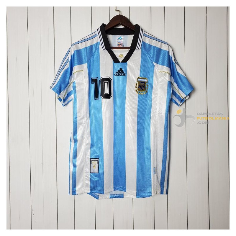 Mercado Minero Examinar detenidamente Camiseta Argentina Retro Clásica 1998 vintage jersey