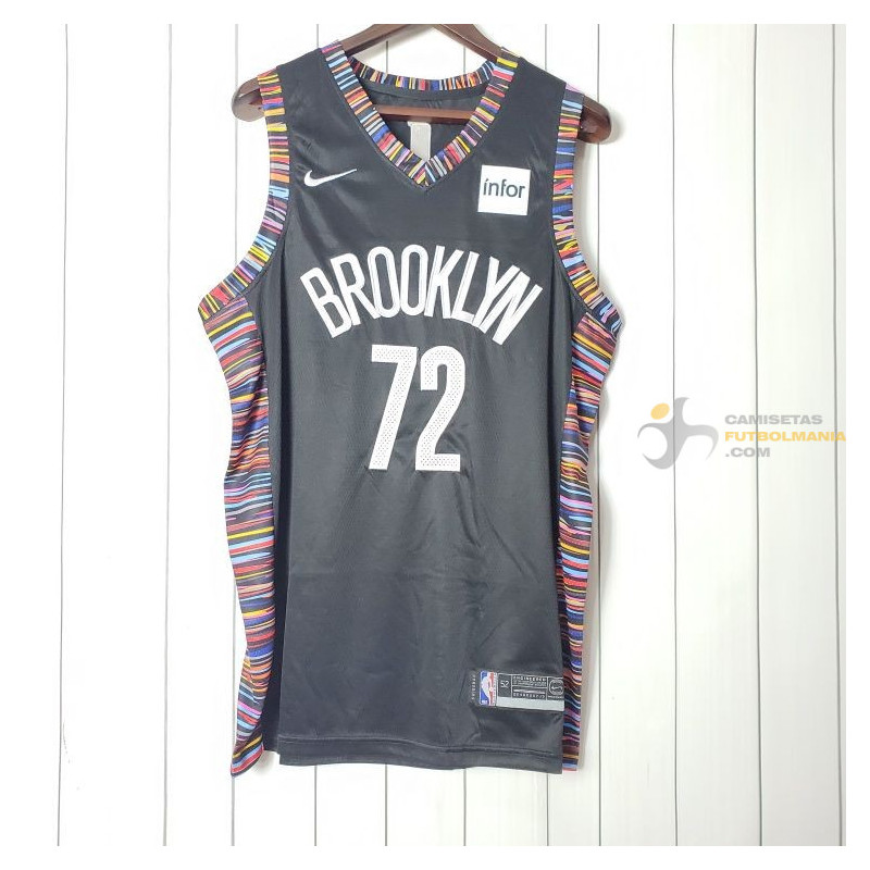 brazo Factura índice Camiseta NBA Notorius Big "Biggie" 72 Brooklyn Nets Negra City Edition  2020-2021