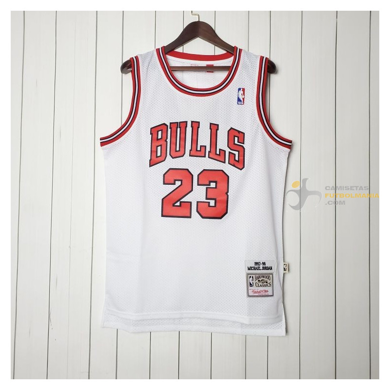 Camiseta NBA Michael Jordan de los Chicago Bulls Blanca 1997-1998