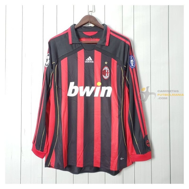Camiseta AC Milán Retro Clásica Manga Larga Primera Equipación 2006-2007