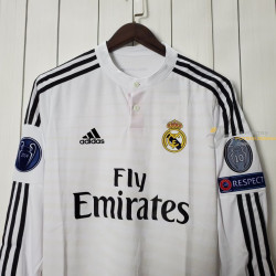 Camiseta Real Madrid Retro Clásica Manga Larga 2014-2015