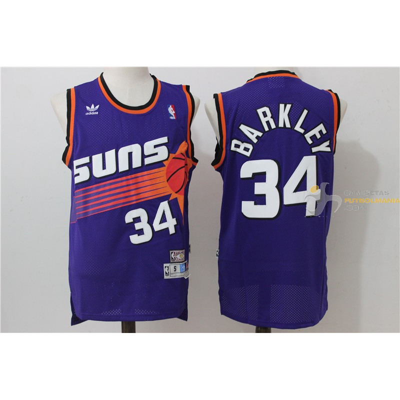 Abreviar Cósmico Intervenir Camiseta NBA Charles Barkley 34 Phoenix Suns Retro Clásica Lila