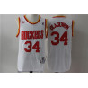 Camiseta NBA Hakeem Olajuwon 34 Houston Rockets Retro Clásica Blanca