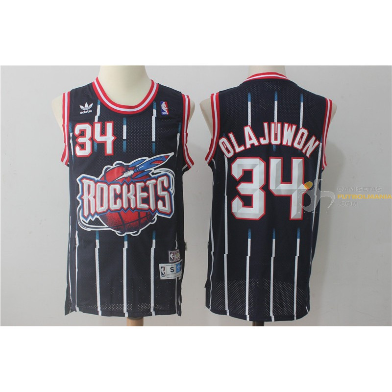 Camiseta NBA Hakeem Olajuwon 34 Houston Rockets Retro Clásica