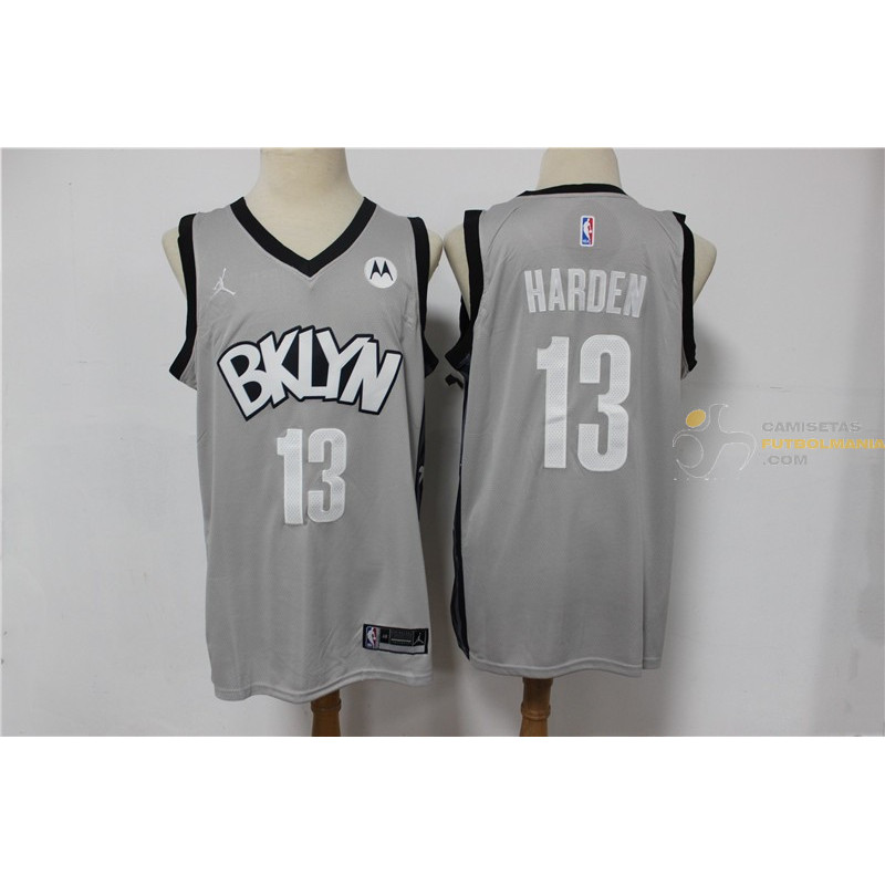 Camiseta NBA James Harden de Brooklyn Nets Gris 2020-2021