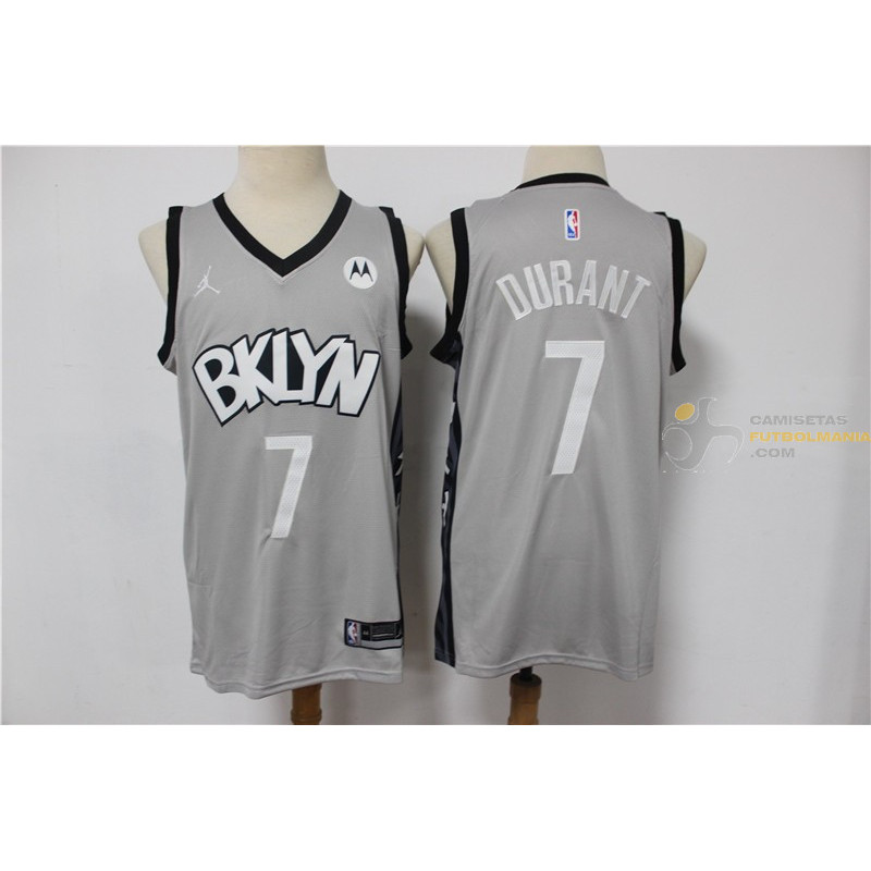 Camiseta NBA Kevin Durant de Brooklyn Nets Gris 2021