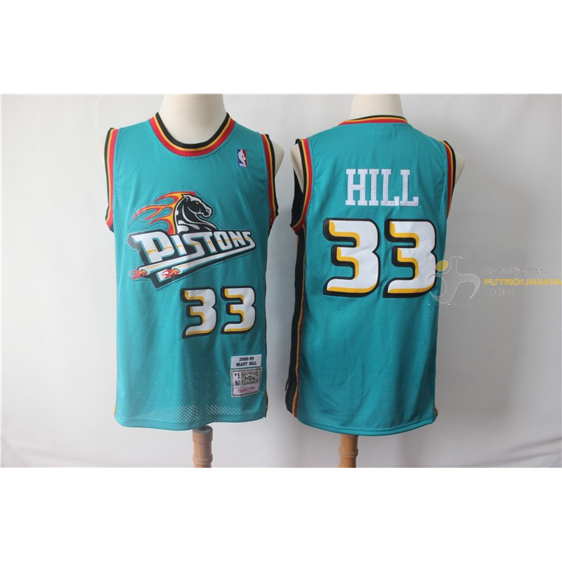 Patrocinar Hablar Profesión Camiseta NBA Grant Hill Detroit Pistons Retro Clásica Azul 1998-1999