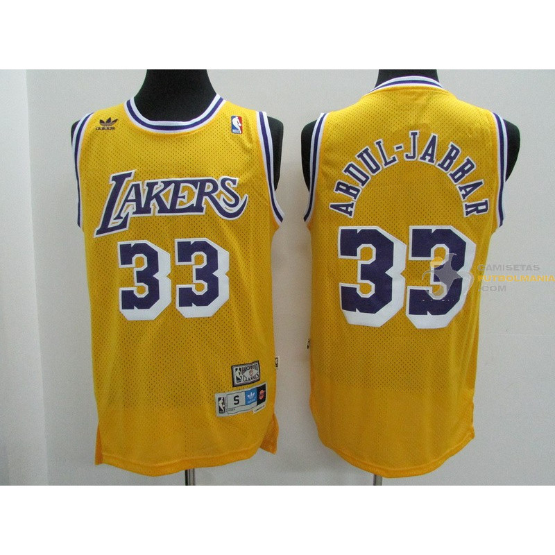 Christchurch patinar metano Camiseta NBA Karim Abdul-Jabbar Los Angeles Lakers Retro Clásica Amarilla