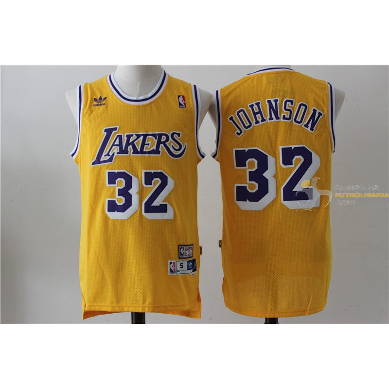 Camiseta NBA Magic Johnson Los Angeles Lakers Retro Clásica Amarilla