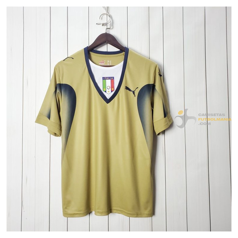 Camiseta Italia Portero Dorada Retro Clásica 2006