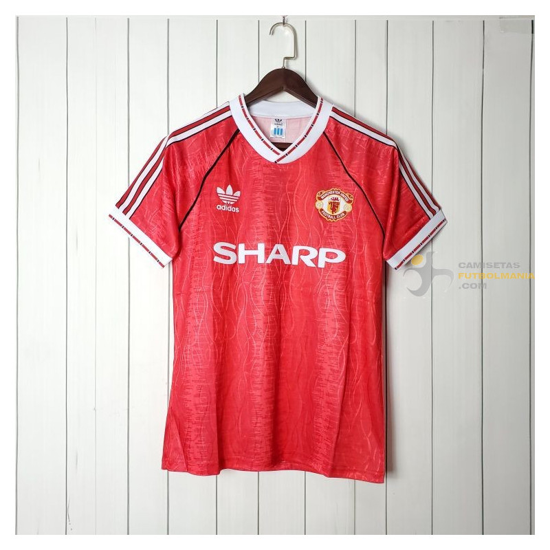 Camiseta Manchester United Primera Equipación Retro Clásica 1991-1992