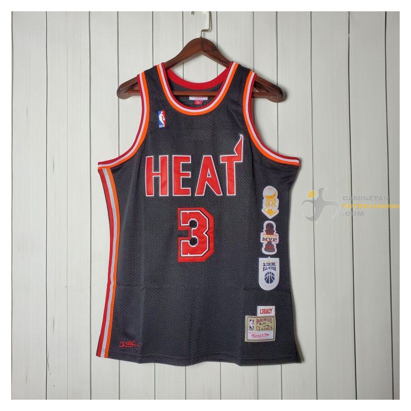 Camiseta NBA Dwyane Wade 3 Miami Heat Retro Clásica 2006