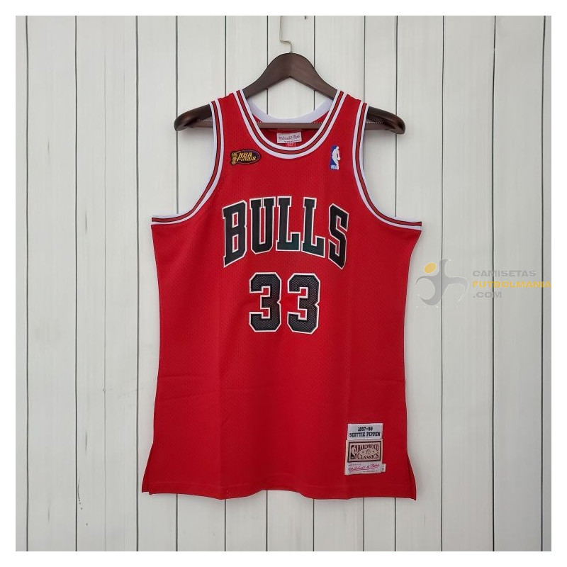 Camiseta NBA Scottie Pippen 33 Chicago Bulls Retro Clásica Finals 1997-1998