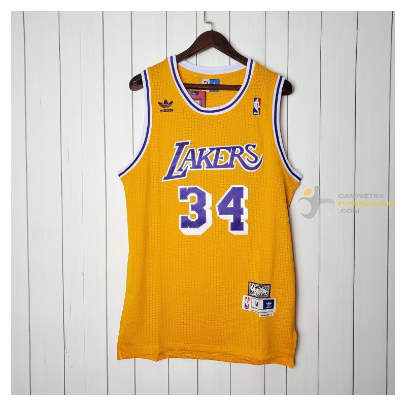 Camiseta NBA Shaquille O'Neal 34 Los Angeles Lakers Retro