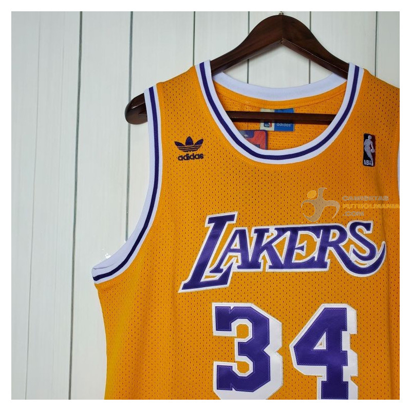 Camiseta NBA Shaquille O'Neal 34 Los Angeles Lakers Retro Clásica