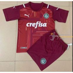 Camiseta y Pantalón Niños Palmeiras Portero Roja 2021-2022