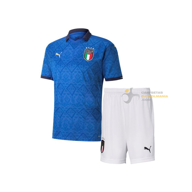 Camiseta y Pantalón Niños Italia Primera Equipación Euro 2020-2021
