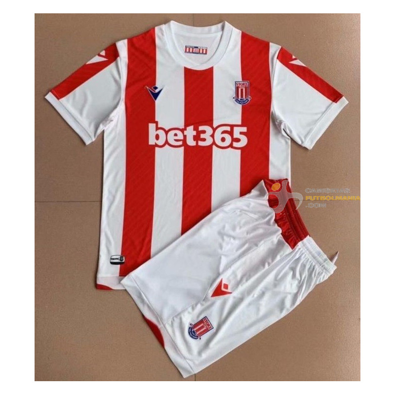 Camiseta y Pantalón Niños Stoke City Primera Equipación 2021-2022