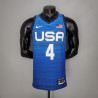 Camiseta NBA Bradley Beal 4 USA Azul Silk Version 2021