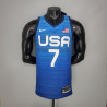 Camiseta NBA Kevin Durant USA Azul Silk Version 2021