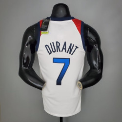 Camiseta NBA Kevin Durant USA Blanca Silk Version 2021