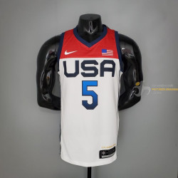 Camiseta NBA Zachary LaVine USA Blanca Silk Version 2021