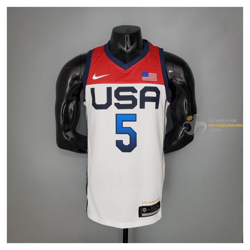 Camiseta NBA Zachary LaVine USA Blanca Silk Version 2021