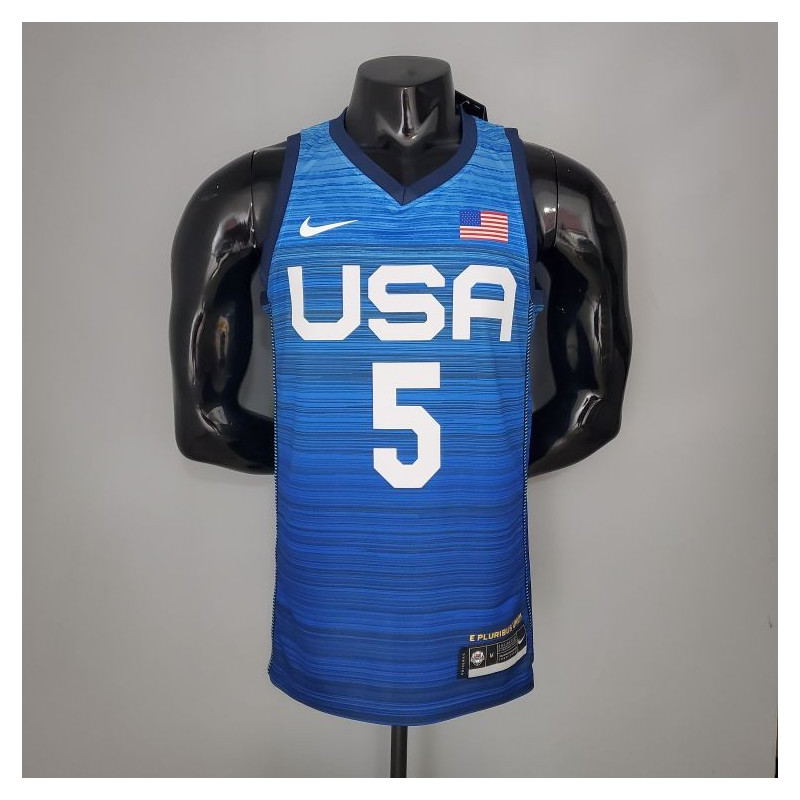 Camiseta NBA Zachary LaVine USA Azul Silk Version 2021