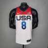 Camiseta NBA Khris Middleton 8 USA Blanca Silk Version 2021