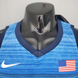 Camiseta NBA Jayson Tatum 10 USA Azul Silk Version 2021