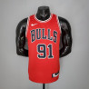 Camiseta NBA Dennis Rodman 91 Chicago Bulls Silk Version Roja 2021