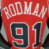 Camiseta NBA Dennis Rodman 91 Chicago Bulls Silk Version Roja 2021
