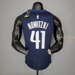 Camiseta NBA Dirk Nowitzki 41de los Dallas Mavericks Silk Version 2021