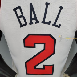 Camiseta NBA LaMelo Ball 2 Chicago Bulls Silk Version Blanca 2021