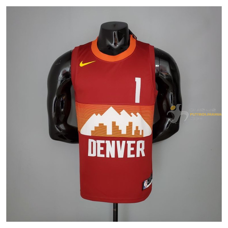Camiseta NBA Michael Porter JR 1 Denver Nuggets Roja Silk Version 2021