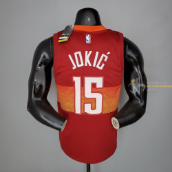 Camiseta NBA Nikola Jokić 15 Denver Nuggets Roja Silk Version 2021