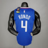 Camiseta NBA Rajon Rondo 4 Los Angeles Clippers Azul Silk Version 2021