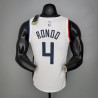 Camiseta NBA Rajon Rondo 4 Los Angeles Clippers Blanca Silk Version 2021